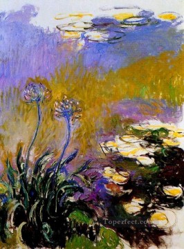  claude - Agapanathus Claude Monet Impressionism Flowers